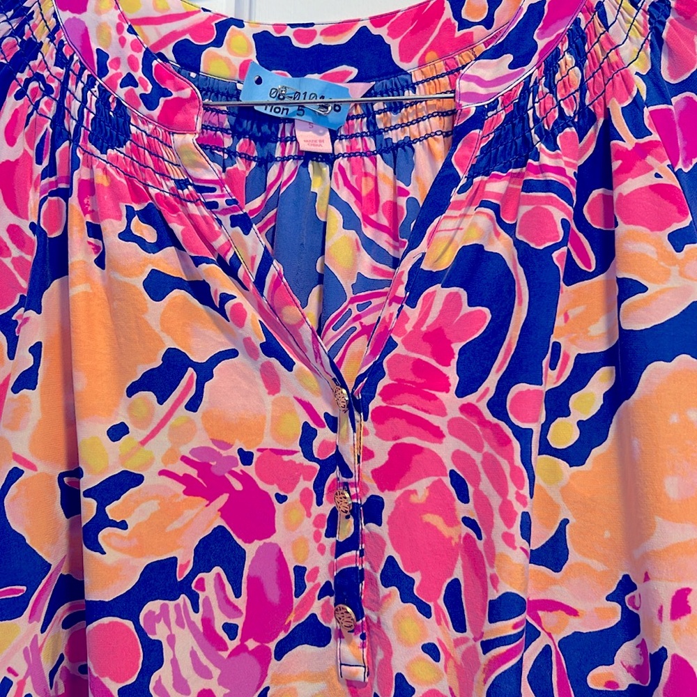 Lilly Pulitzer Colorful Silk long sleeve blouse - Picture 2 of 5